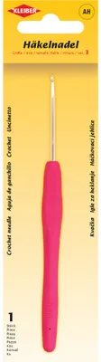 Produktbild von KLEIBER Häkelnadel Größe 3 Kunststoffgriff pink