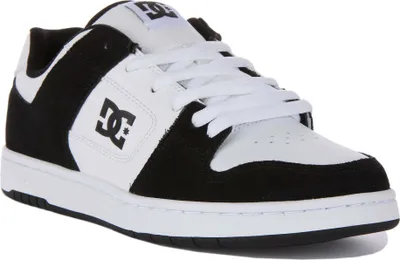 Image de DC Shoes Manteca 4 lacets cuir Court Chaussures de sport blanc noir - 8,5 Royaume-Uni - 42,5 UE - 9,5 US / Blanc noir