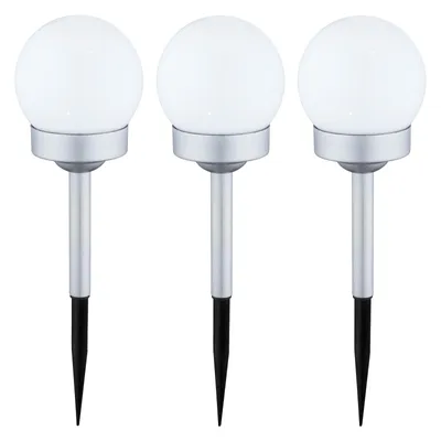 Produktbild von Globo Solarleuchte Kunststoff Silber metallic, 1xLED; 33770-3