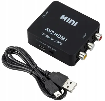 Zdjęcie produktu dla Adapter Av Rca Do Hdmi Konwerter Cinch 1080P Kabel