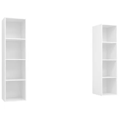 Immagine prodotto di vidaXL Mobili TV da parete, 2 pezzi, bianco, materiale derivato dal legno