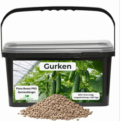 Produktbild von Flora Boost PRO Gurkendünger, Langzeitdünger NPK 7-4-6, 5 kg