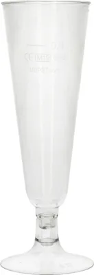 Zdjęcie produktu dla Papstar Stiel-Gläser für Sekt pure 0,1 l glasklar mit klarem Fuß 24 Stück