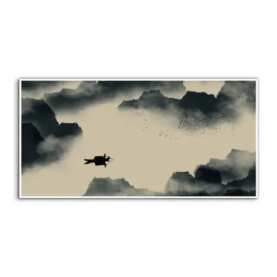 Produktbild von Coloray Canvas 120x60  Wandbild Leinwand Bilder Chinesische Tusche Landschafts Malerei