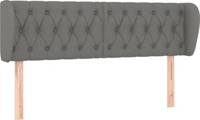 Produktbild von vidaXL Kopfteil mit Ohren Dunkelgrau 147x23x78/88 cm Stoff