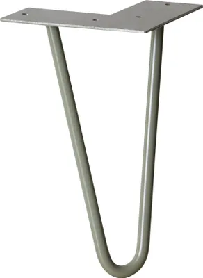 Produktbild von WAGNER Möbelbein HAIRPIN LEG Retro - 12 x 12 x 20 cm, Stahl, vintage, Bein schräg & Anschraubplatte - 12822701