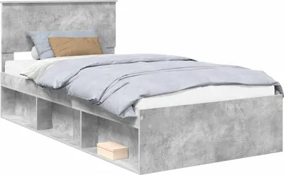 Productafbeelding van Bedframe Concerte Grijs 100 x 200 cm Massief grenenhout