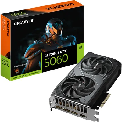 Image de Gigabyte GeForce RTX 5060 WINDFORCE GDDR7 3xDP 1xHDMI (GV-N5060WF2-8GD)
