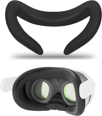 Imagen del producto de Cubierta facial de silicona para Quest 3, resistente al sudor, suave y cómoda, ideal para sesiones de realidad virtual prolongadas
