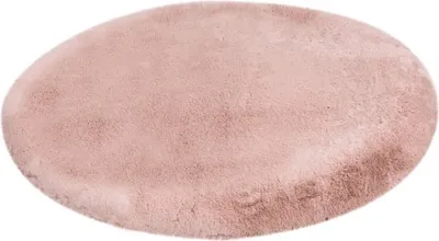 Produktbild von Lalee Heaven - Runder Teppich - Teppich - Teppich - Hochflor - Super weich -bequem Flauschig - Kaninchenfell - 160x160 cm Rund Baby rosa