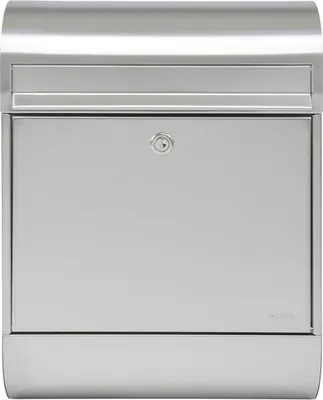 Produktbild von MEFA Briefkasten RUBY 864 Farbe Edelstahl, Postkasten mit Sicherheitsschloss