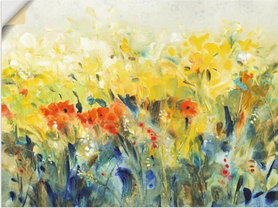 Produktbild von ARTland Wandbild, selbstklebend Schwingende Blumen II Größe: 120x90 cm