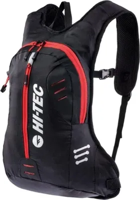 Produktbild von HI-TEC Rucksack Ivo, Rot-Schwarz, 50% Nylon 50% Polyester, mit ergonomischem Tragesystem, Ripstop-Technologie, trinksystem-kompatibel, verstellbarem Hüftgurt und reflektierenden Elementen