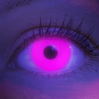 Imagen del producto de Lentes de contacto Glow Pink - Lentes de color - Lentes de Halloween - Lentes suaves - 2 piezas - Brillan en la oscuridad - Sin graduación - Lentes de color