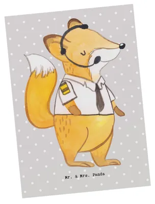 Produktbild von Mr. & Mrs. Panda Postkarte Pilot Herz - Grau Pastell - Geschenk, Moderation, Ansichtskarten, Ansichtskarte, Durchsage, Cockpit, Flugzeug, Postkarten, Grußkarte, Fotokarte