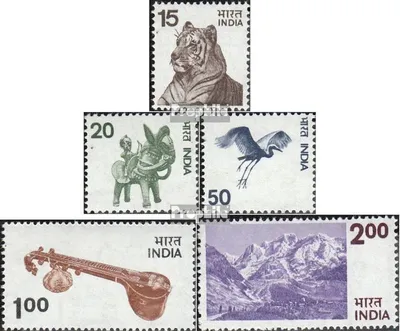 Produktbild von Briefmarken Indien 1975 Mi 635-639 (kompl.Ausg.) postfrisch Landesmotive