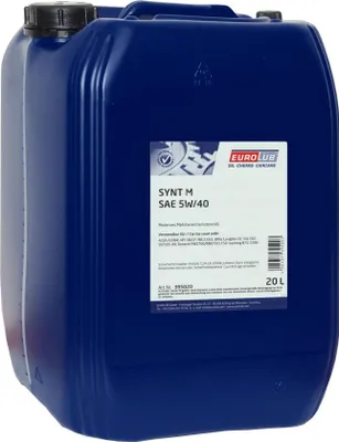 Produktbild von EUROLUB SYNT M für 5W-40 20 Liter Motoröl Motorenöl Longlife-01 9.55535-H2 9.55535-M2 229.3 229.5 LL-B-025 A40 PSA B71 2296 RN0700 RN0710 502 00 505
