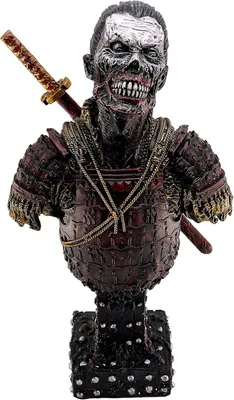 Productafbeelding van Harsfiguur, Japanse samurai-zombie, buste, sculptuur, ornament, beeldje, decoratie, geschikt voor thuis, woonkamer, veranda, decoratie, bureau