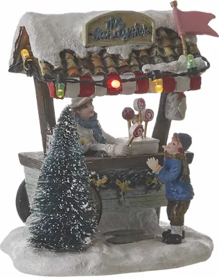 Produktbild von LuVille Weihnachtsdorf-Miniatur Süßigkeitenladen - L10 x B8 x H10 cm