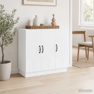 Immagine prodotto di Credenza vidaXL bianca 89 x 34,5 x 77 cm in materiale derivato dal legno