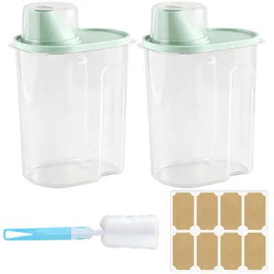 Futterbehälter 2er-Pack, 2,5 l, luftdicht, transparent