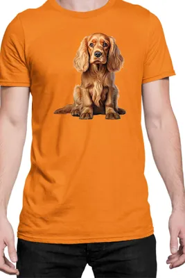 Zdjęcie produktu dla Męska Koszulka Dogs Breeds Cocker Spaniel Dog Breed 006, Man 2XL / Pomarańczowy