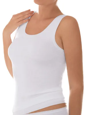 Produktbild von Damen Achselhemd 3er Pack 100% Baumwolle supergekämmt Feinripp breite Träger Serie MODESTE