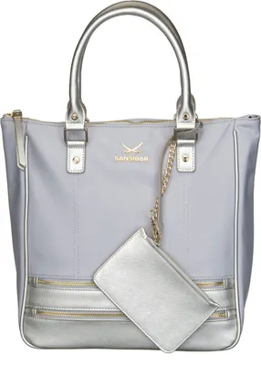 Produktbild von Sansibar Handtasche Schultertasche Shopper Bag Silver silberfarben