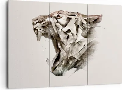Produktbild von Bild auf Leinwand - Leinwandbild - tiger tier - 165x110cm - Wand Bild - Wanddeko - Wandbilder - Leinwanddruck - Bilder - Kunstdruck - Wanddekoration - Leinwand bilder - Wandkunst - CE165x110-4113