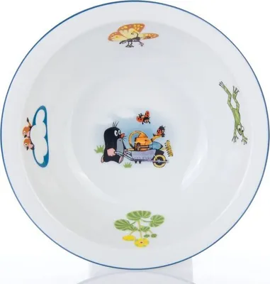 Produktbild von Thun 1794 Kinderschüssel, Praktik, Tschechisches Porzellan, 16 cm, blauer Streifen, Thun