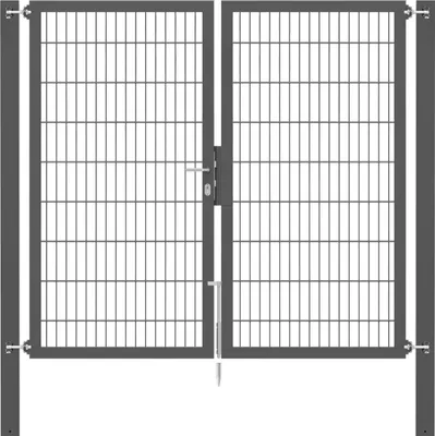 Image de Alberts 637040 Double porte Flexo avec accessoires, anthracite, largeur 200 cm, hauteur 180 cm