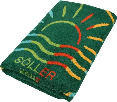 Produktbild von Unyqoos® Strandtuch 100% Baumwolle – ultraweich & hautfreundlich, 2 Größen, 6 Designs in kräftigen Farben, 2 eingenähte Aufhängeschlaufen, waschbar bis 60°C, trocknergeeignet, für Strand, Pool, Sauna & Fitness