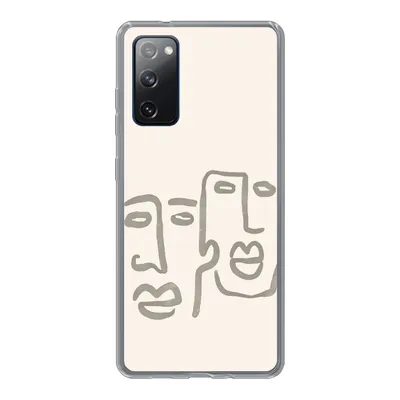 Produktbild von MuchoWow® Handyhülle Schutzhülle Hülle für Samsung Galaxy S20 FE Gesicht - Abstrakt - Strichzeichnung Silikon Softcase Handy Hülle - Abdeckung