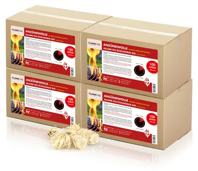 Produktbild von 4x Anzündwolle für Holzöfen und Grills