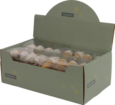 Produktbild von Tischdeckenbeschwerer Waffeleis 7x3x3cm Keramik 4er Set Weiß / Beige