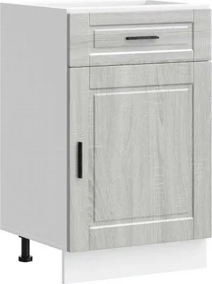 Image de vidaXL Armoire basse de cuisine Porto Gris Sonoma Matériau dérivé du bois