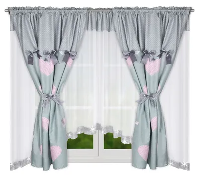 Produktbild von Vorhang-Set  ISLANDIA 400x160 Gardine+ Vorhange Muster 1