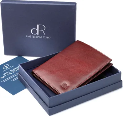Produktbild von dR Amsterdam Brieftasche Herren Leder | Kartenhalter | Brieftasche Herren | RFID Canyon - 2720 Chestnut
