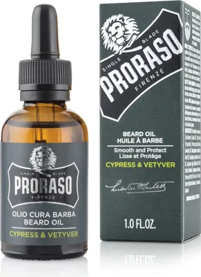 Immagine prodotto di Proraso Cipresso e Vetiver Olio per la barba Olio per capelli Olio per la barba 30 ml