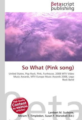 Produktbild von So What (Pink song)