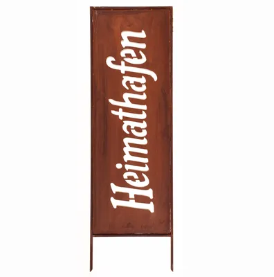 Produktbild von Edelrost Sichtschutz Garten Deko 160x50 cm, „Heimathafen”