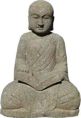 Produktbild von Stonox Shaolin Mönch Figur Rampur Basanit frostbeständig 42x36x60 cm