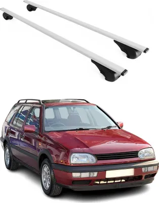 Produktbild von Dachträger Gepäckträger für VW Golf 1998-2003 Grundträger Metall Silber 2tlg