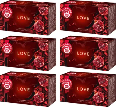 Produktbild von Teekanne Love Tee Granatapfel 6x 20 Teebeutel - Früchtetee Mischung mit Stevia