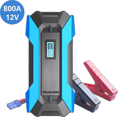 Zdjęcie produktu dla Rozrusznik Truskore - 12 V - 800 A - 10000 mAh - dioda LED - niebieski/czarny