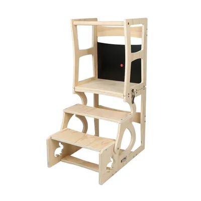 Produktbild von Lernturm Lernstuhl mit Kreidetafel 2 in 1 Küche Learning Küchenhelfer Montessori Lernturm für Kinder