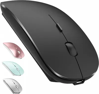 Produktbild von Leises Klicken und einstellbare Schnellreaktionsfunktion mit Tragbare schlanke, leise Büromäuse mit USB-C-Adapter 2,4 GHz Kabellos