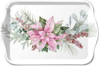 Produktbild von Ambiente Tablett – Pink poinsettia