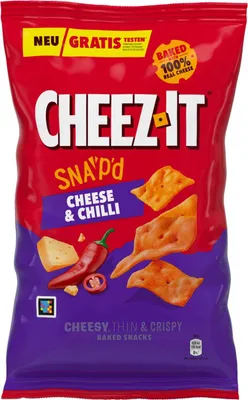 Obrázek produktu pro Cheez-It Cheese and Chili Crispy Bread dünne Snacks Packung 120g