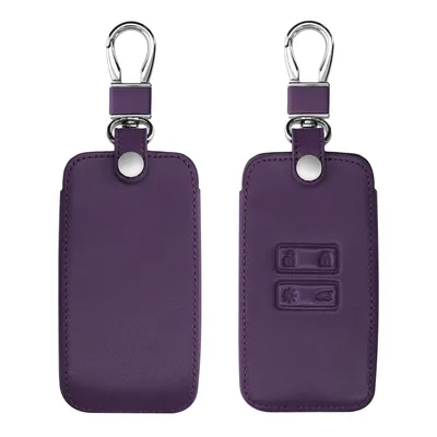Productafbeelding van kwmobile autosleutel hoes van kunstleer, compatibel met Renault 4-knops Smartkey autosleutel (alleen Keyless Go) - sleutelbeschermer in frambozenrood